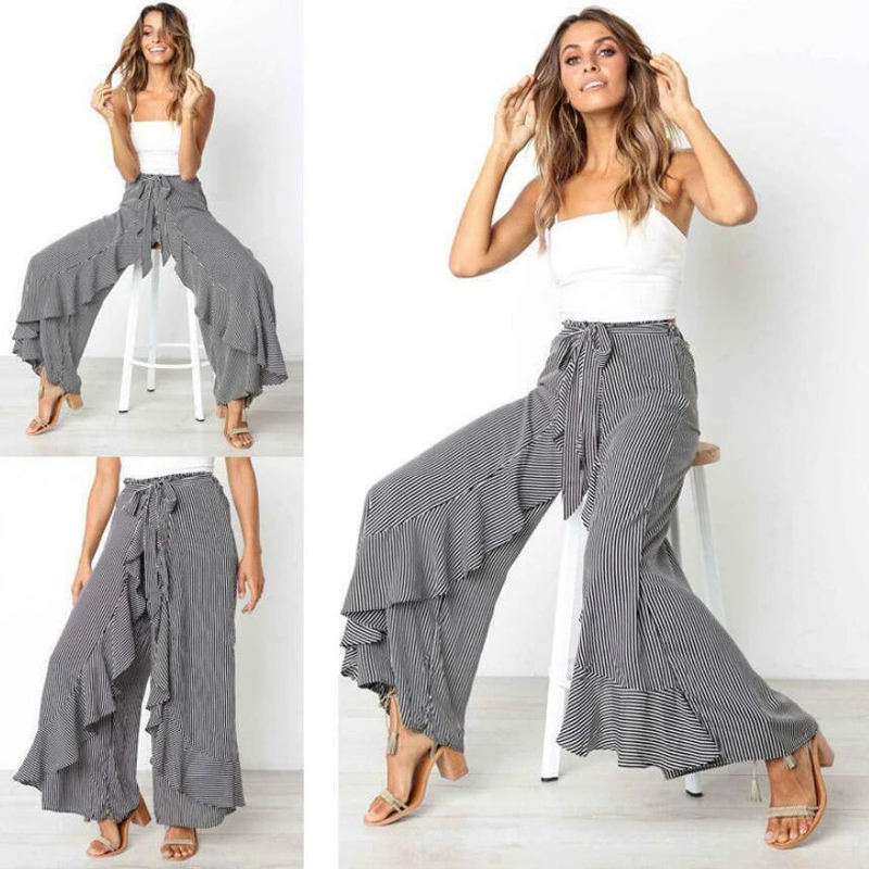 Женские цветочные длинные брюки в стиле бохо широкие Свободные мешковатые