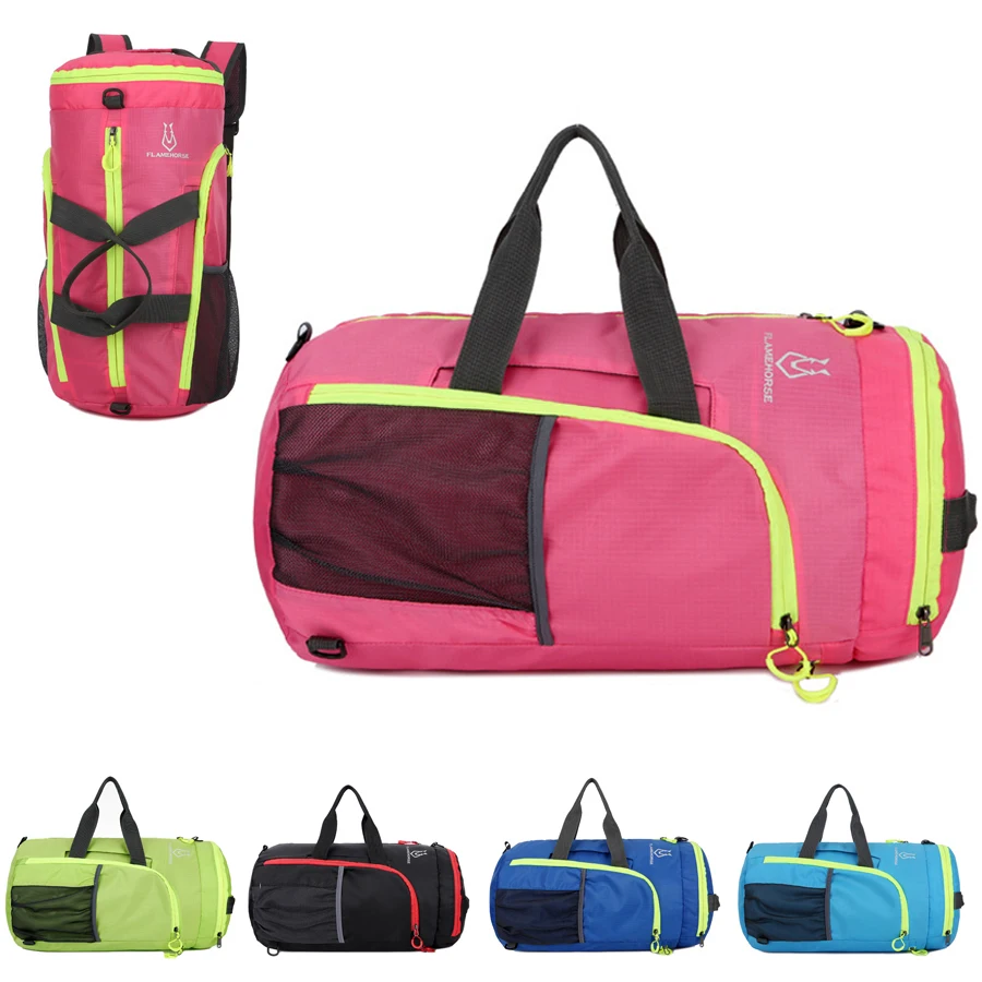 Спортивная сумка из полиэстера для мужчин и женщин водонепроницаемая черная