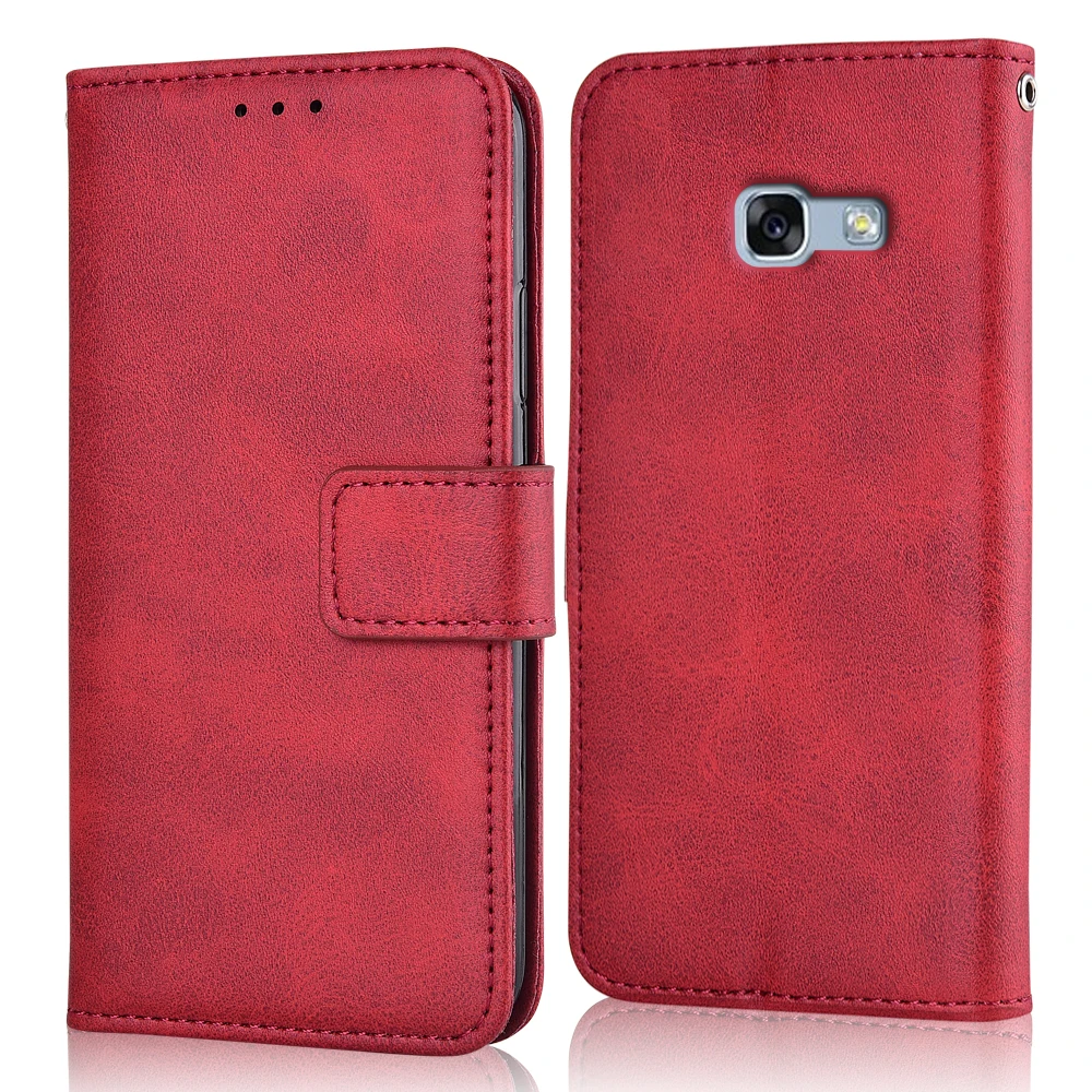 Leather case For Samsung Galaxy A5 2017 A520 SM-A520F A520F Case Back Cover Phone Flip | Мобильные телефоны и аксессуары