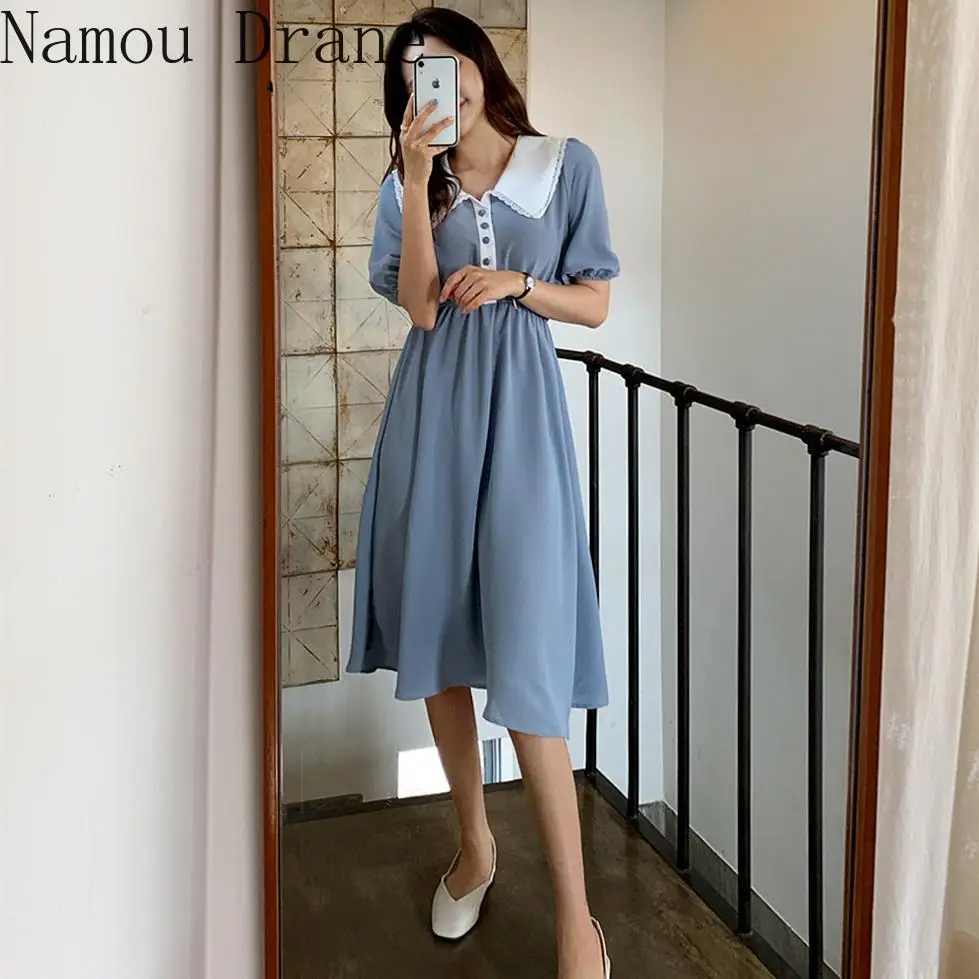 Женское платье феи во французском стиле приталенное ТРАПЕЦИЕВИДНОЕ ПЛАТЬЕ