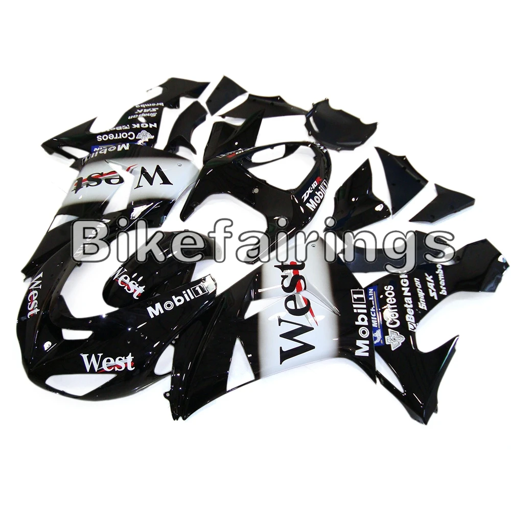 Белый и черный Sportbike ABS инъекции Обтекатели для ZX10R 2006 2007 06 07 ZX 10R мотоциклы рамы