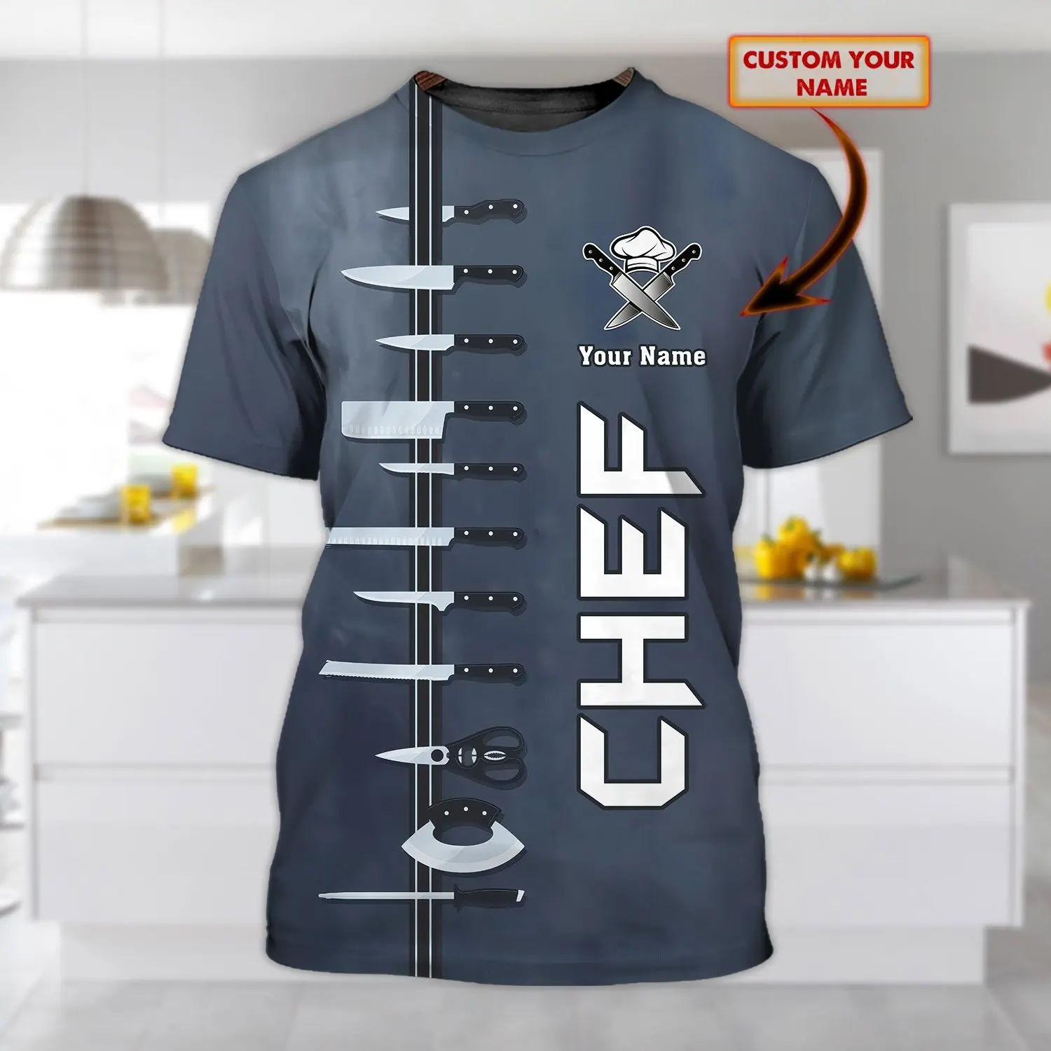 Maglietta di modo di vendita calda nome personalizzato Master Chef stampa 3D Mens estate manica corta Unisex T-shirt sportiva Casual DW19