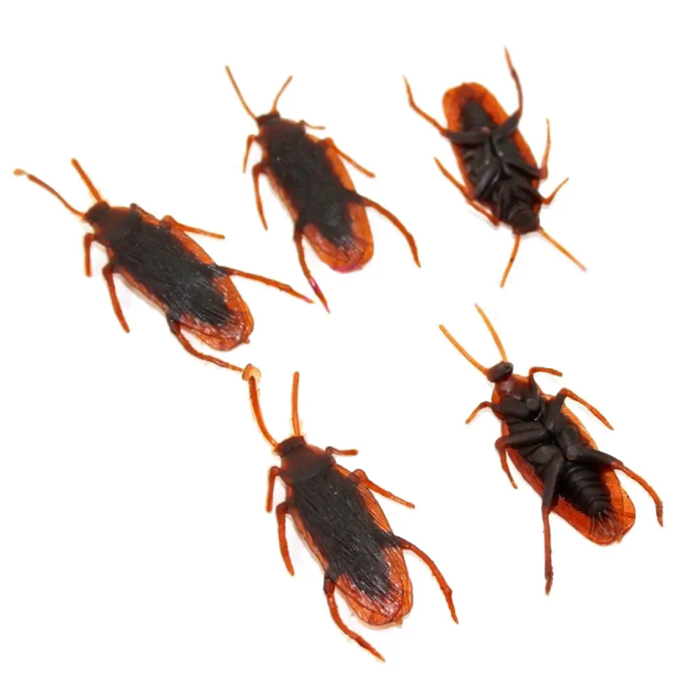 

1PC Adults kids Funny Horror Toys Simulation Cockroach Fake Insects Bug Fraink Fun Joke Trick Novelty Gags Cosplay Party Props