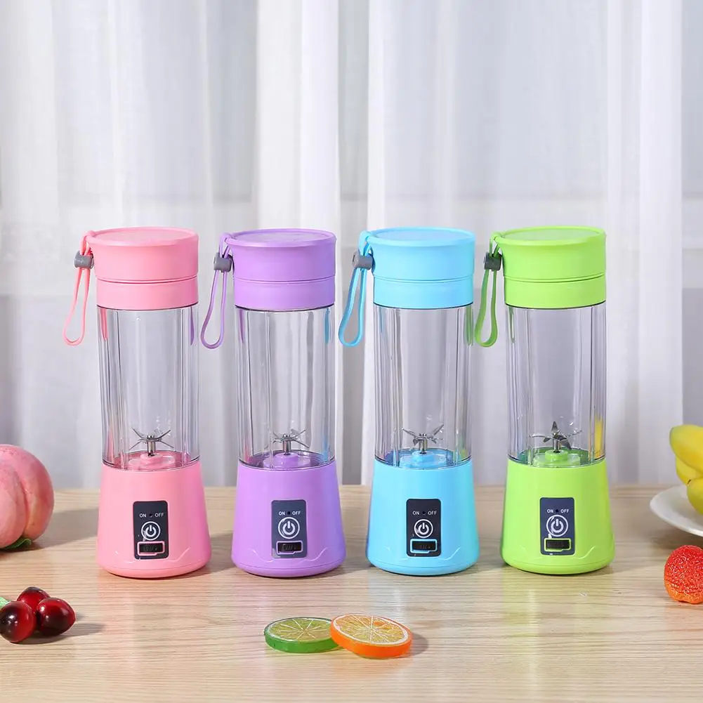 New 380ml 6 Blades Mini Electric Fruit Juicer USB Portable Smoothie Maker Blender Machine Sports Bottle Juicing Cup Kitchen Tool | Дом и сад