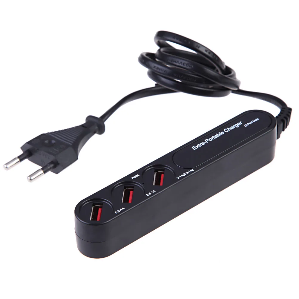 Сетевое зарядное устройство с 3 USB портами 1 шт.|Электрические вилки| |