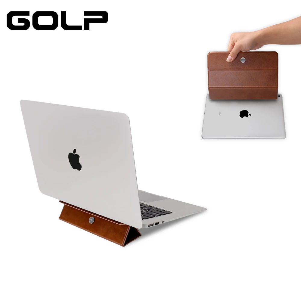 Adjustable Laptop Stand for Macbook Folding Magnetic Phone Holder PU leather Portable Tablet iPad Mini 5 4 3 2 1 | Автомобили и