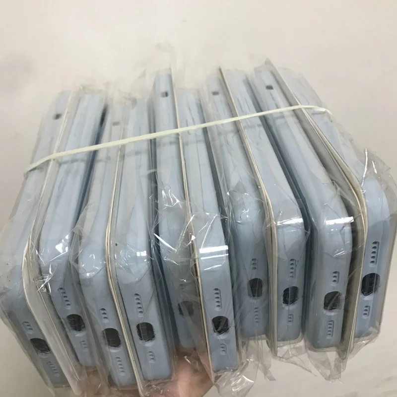 Fundas de silicona para tel&eacute;fonos m&oacute;viles, 100 unids/lote de protectores de silicona con embalaje para modelos i5 SE 6 6s 7 8 plus iX XS XR XS MAX 11 Pro Max-0