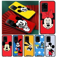 disney mickey mouse oswald for samsung s20 fe ultra plus a91 a81 a71 a51 a41 a31 a21 a11 a72 a52 a42 a22 soft black phone case