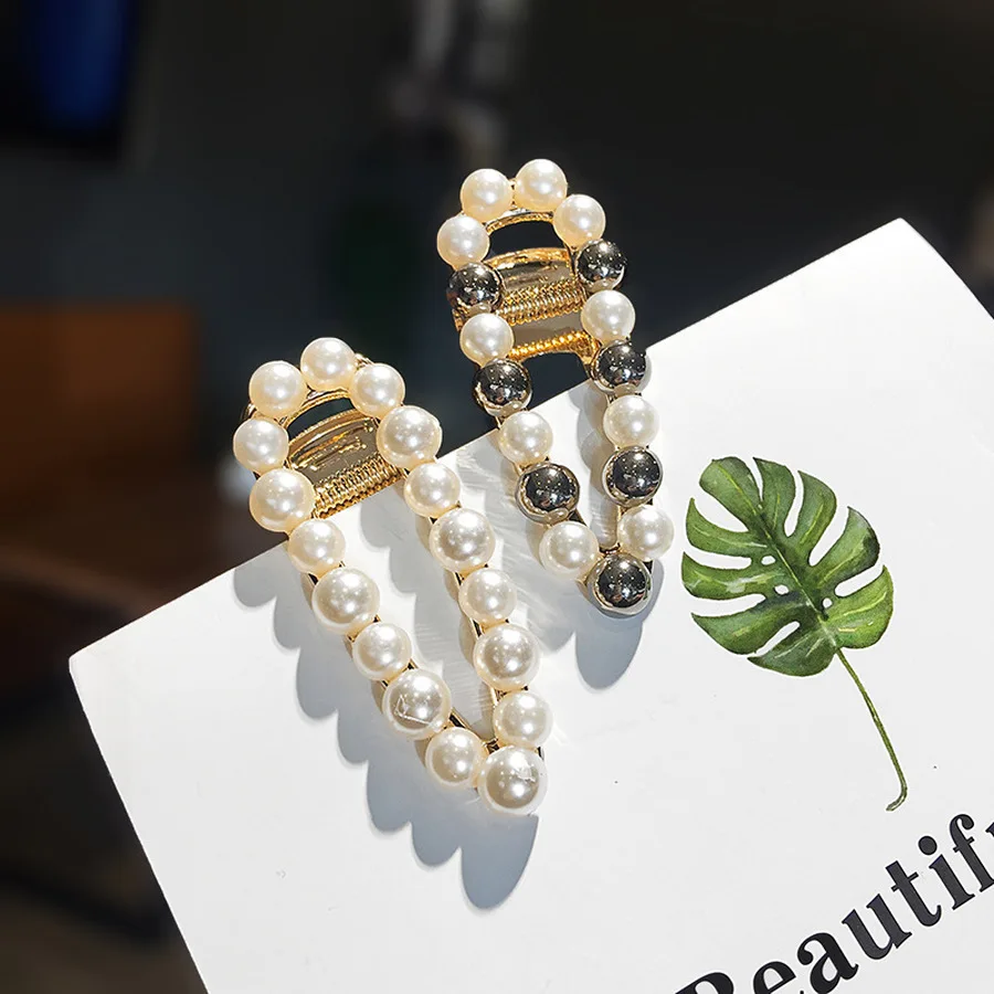 2019 новые милые серьги в Корейском стиле заколки для волос с жемчугом простые