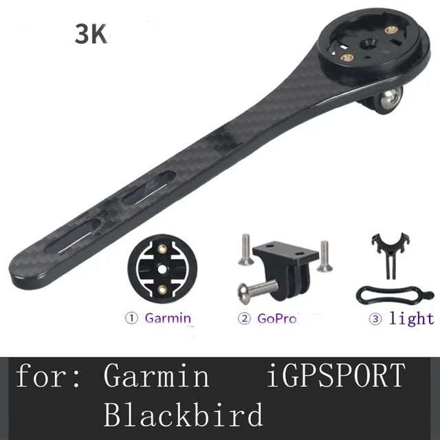 Полный углеродный 3K дорожный велосипедный Руль держатель для Garmin Cateye Bryton iGpsport Blackbird велосипедный держатель для планшета