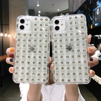 big diamond transparent mobile phone case for iphone 11 pro x xs max xr 6 7 8 plus se 2020 fashion soft rubber shell new product