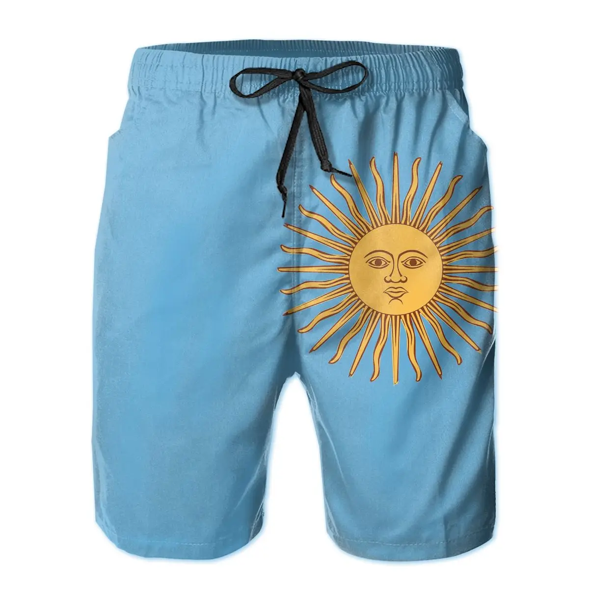 

R333 Loose SUN. Argentina. SUNSHINE. SUNNY. SOL. STAR. Sol De Short Breathable Quick Dry Humor Graphic Hawaii Pants