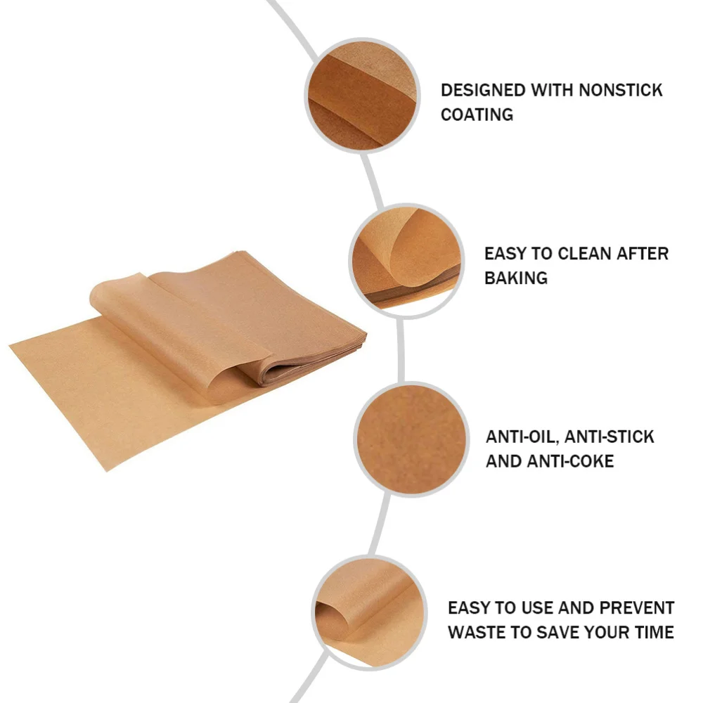 

200 Pcs Baking Paper Non-stick Steamer Paper Barbecue Oil Absorbing Paper