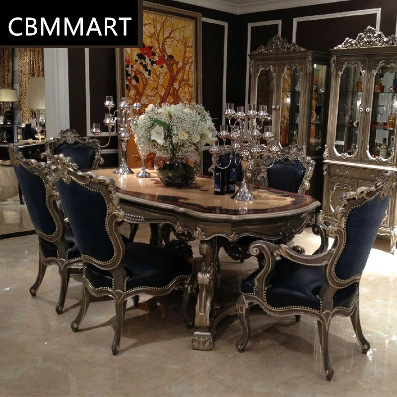 Роскошный Новый дизайн столовая мебель из цельного дерева стол для столовой