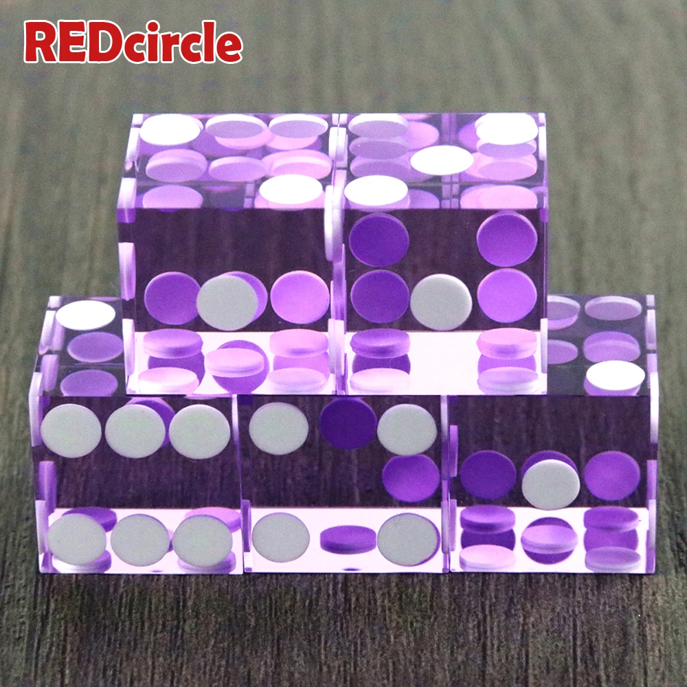 Поп Прозрачный Candy D6 кости казино с краями бритвы и соответствующие серийные