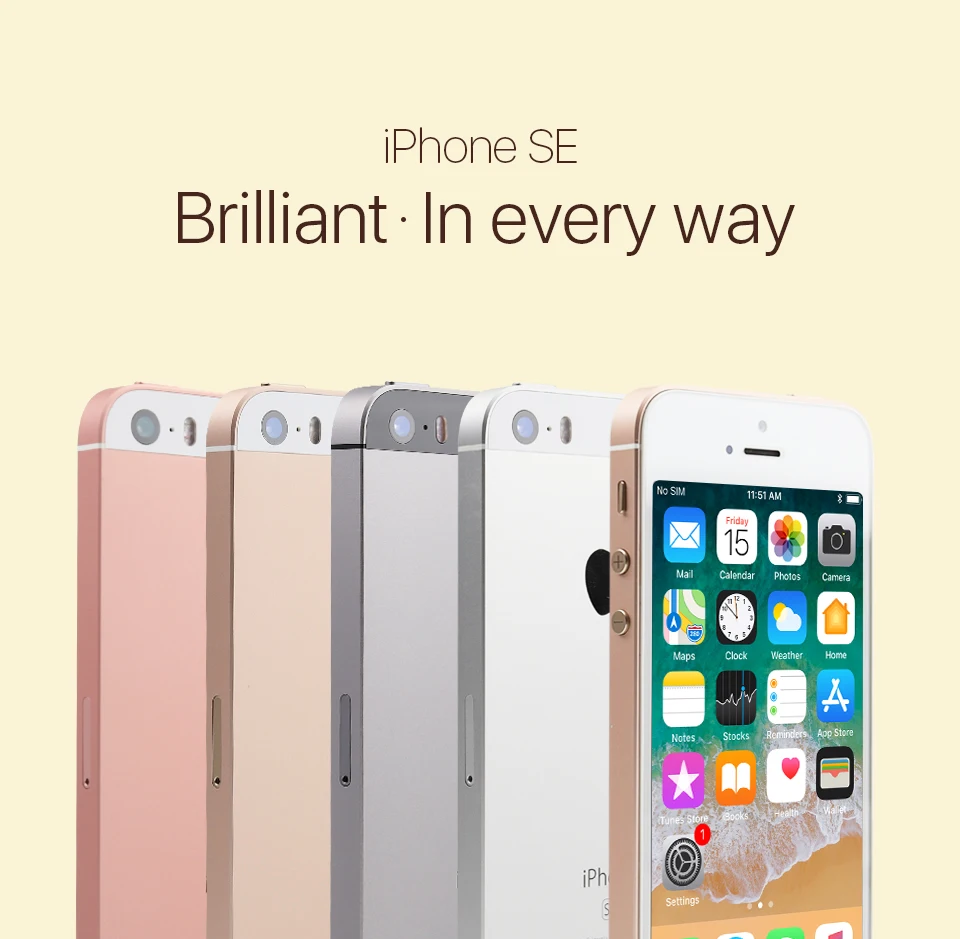 Для Apple iPhone SE двухъядерный IOS, сеть 4G LTE, мобильный телефон, 12MP " 2 Гб Оперативная память 16 GB/64 GB Встроенная память по отпечатку пальца разблокированный смартфон