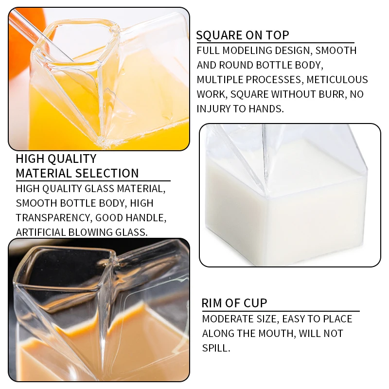 Креативная коровья двухслойная стеклянная чашка для сливок 300 мл прекрасный