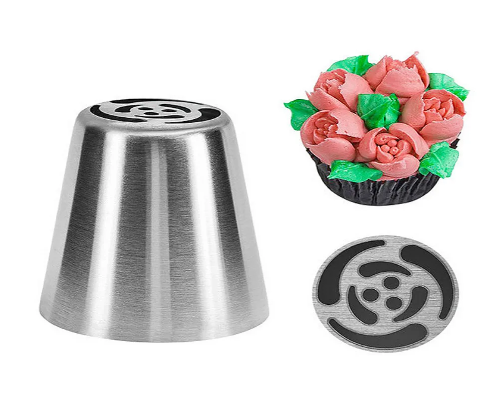 Russian Tulip Icing Piping Tips Nozzles Stainless Steel Flower Cream Pastry Leaf Bag Cupcake Cake Decorating Tools | Дом и сад