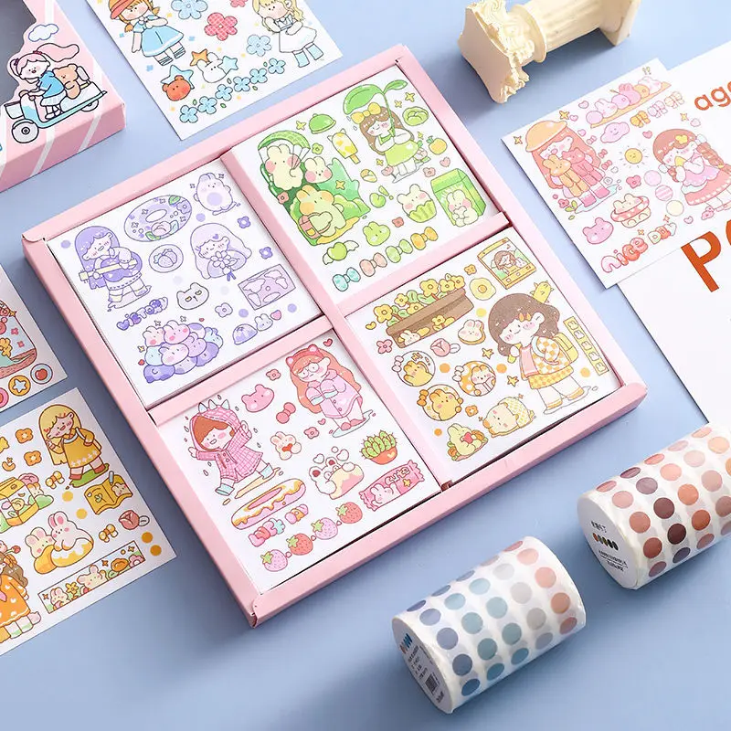 

Hand account sticker decorative small pattern set cute character hand account sticker cartoon hand account tape