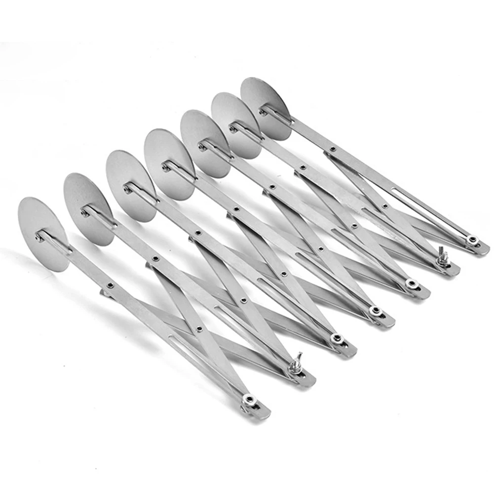 

Stainless Steel Pizza Knife Slicer Dough Divider Adjustable Width Pizza Cutter Cookie Pastry Cutter Wheel Kitchen Bake Tool