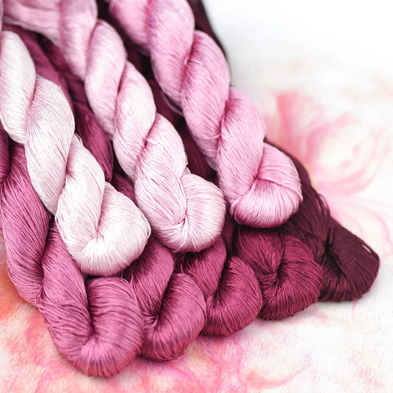 Шелковая нить для вышивки 1 шт./400 м/100% нить/ручная вышивка крестиком/Маковый