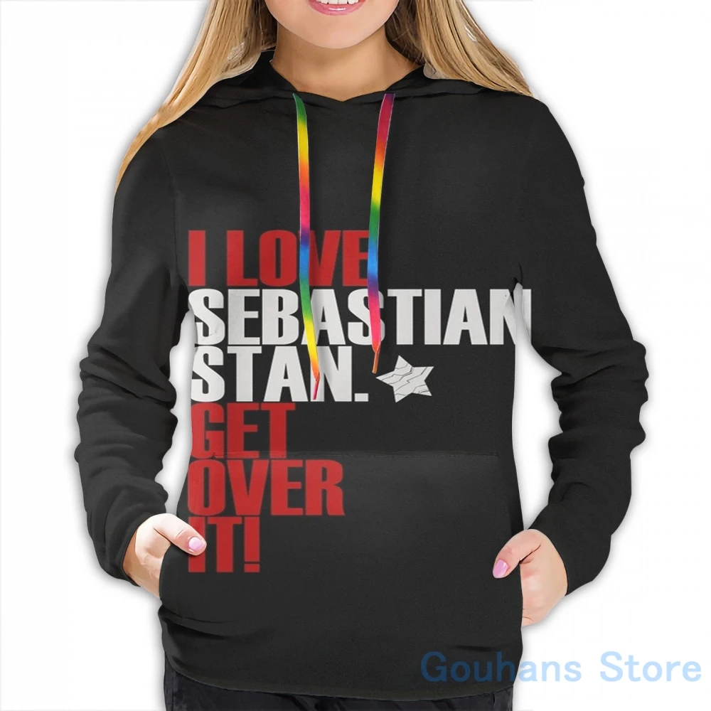 Женская Повседневная Толстовка с надписью I love Себастьян