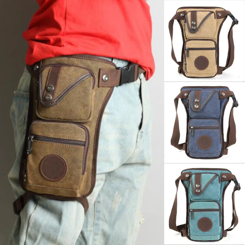 Мужская поясная сумка на ногу для мужчин сумки мессенджеры из парусины/нейлона
