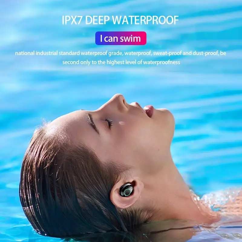 

M7 TWS LED Bluetooth Earbuds White Black Wireless Earphones with 3600 Mah Power Bank for Smart Phone Tablet Sport Gaming