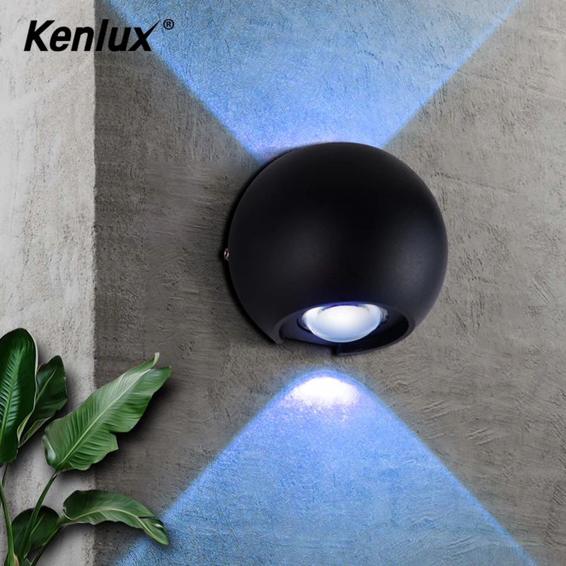 RGB светодиодная алюминиевая уличная комнатная настенная лампа в скандинавском