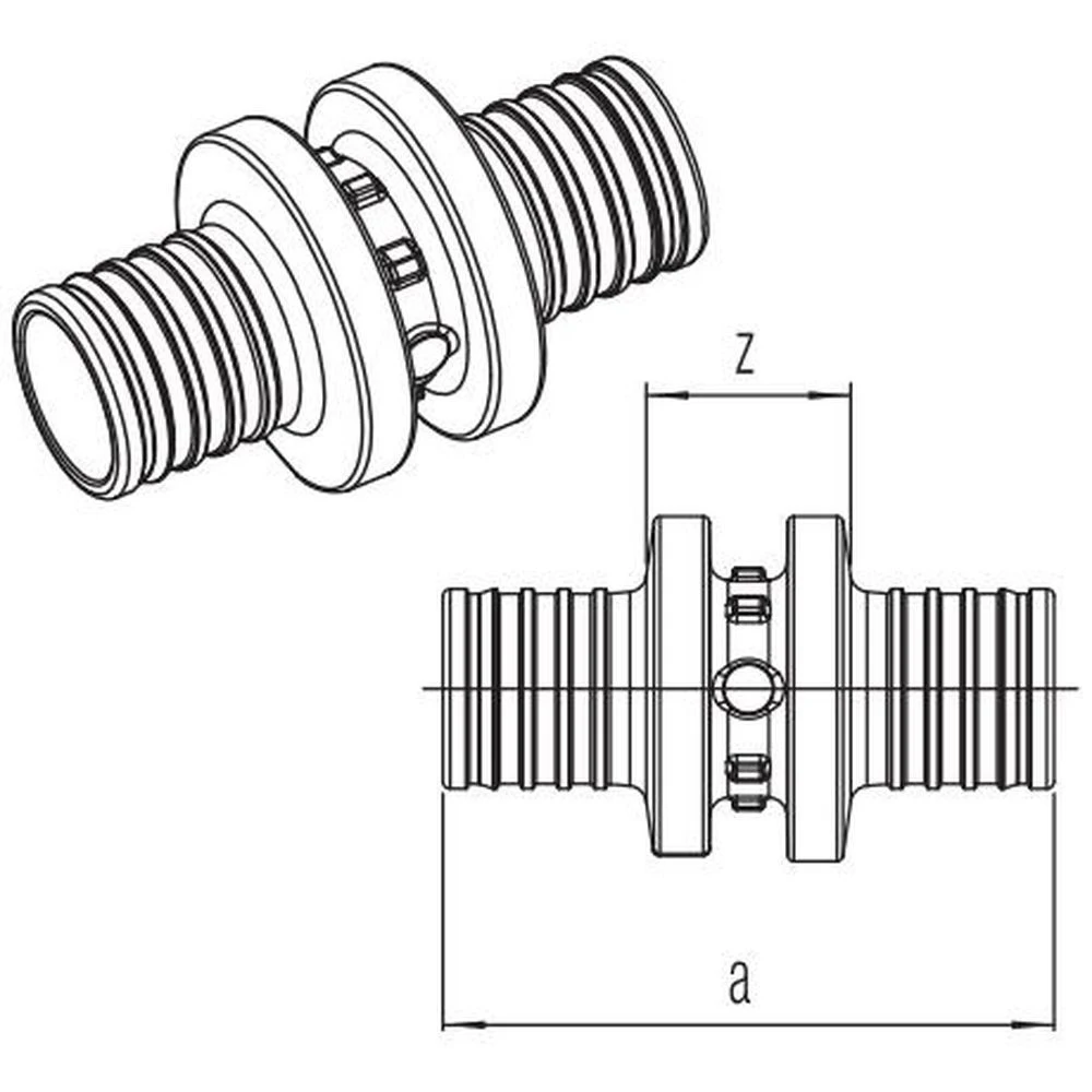 Coupling connecting Rehau Rautitan PX equal bore 25 parts of heating systems accessories for radiators goods home and repair improvement HVAC Cooling