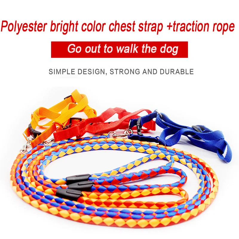 Прочный поводок для домашних животных с модным узором ошейник больших собак