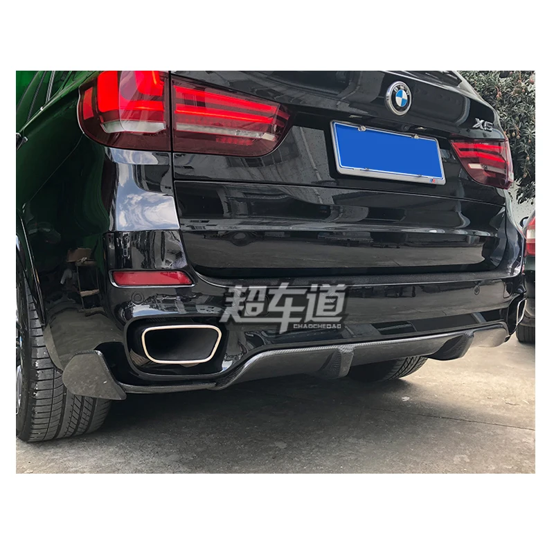 Диффузор для заднего бампера автомобиля с боковыми разветвителями BMW F15 X5 M sport tech