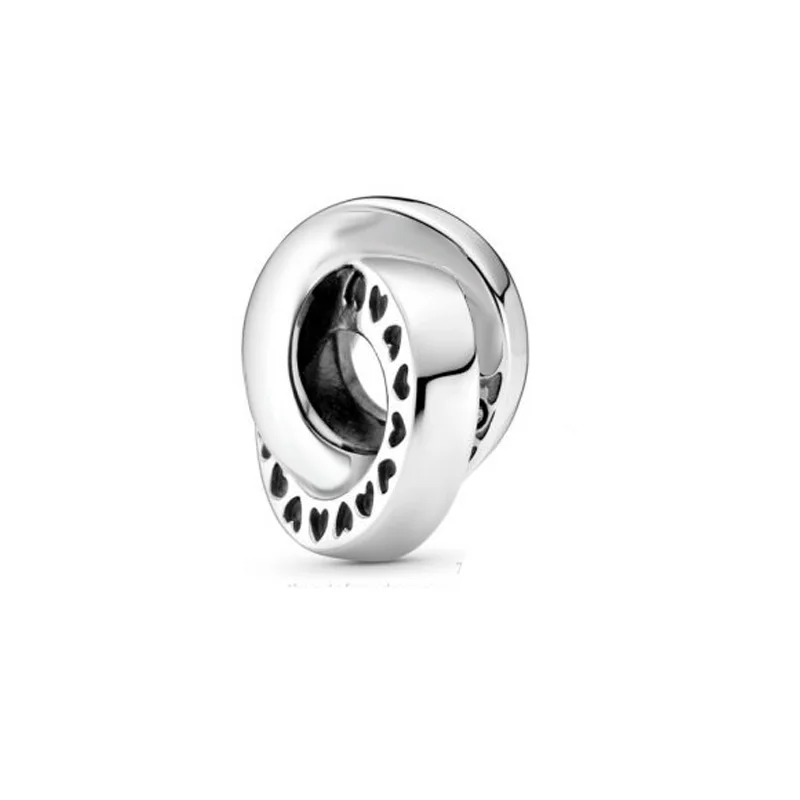 

Pre-Atumn New 2021 Signature Triple Monogram Dangle Charms Beads fit Original Pandora Bracelets for diy Jewelry Making gift