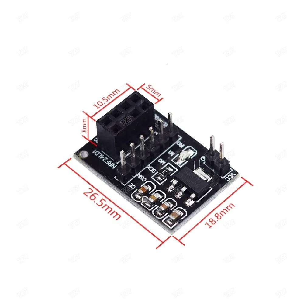 Завеса NRF24L01+ беспроводной модуль передачи данных 2,4G/NRF24L01 Обновление версии 2 Мбит/s NRF24L01 гнездо адаптера пластины доска