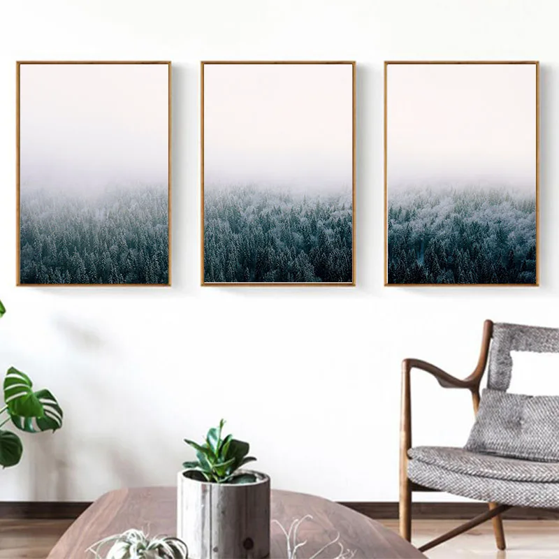 Постер в скандинавском стиле пейзаж природы холст живопись настенное искусство