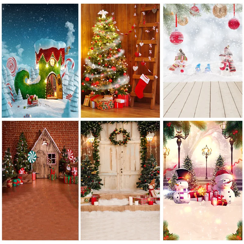 

SHUOZHIKE Vinyl Custom Christmas Theme Photography Background Children Portrait Backdrops For Photo Studio Props 1911 CXZM-41