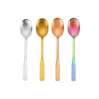 4 pcs creative tennis racket shape stainless steel spoon teaspoons coffee spoons ice cream dessert spoons tableware dropshiping
