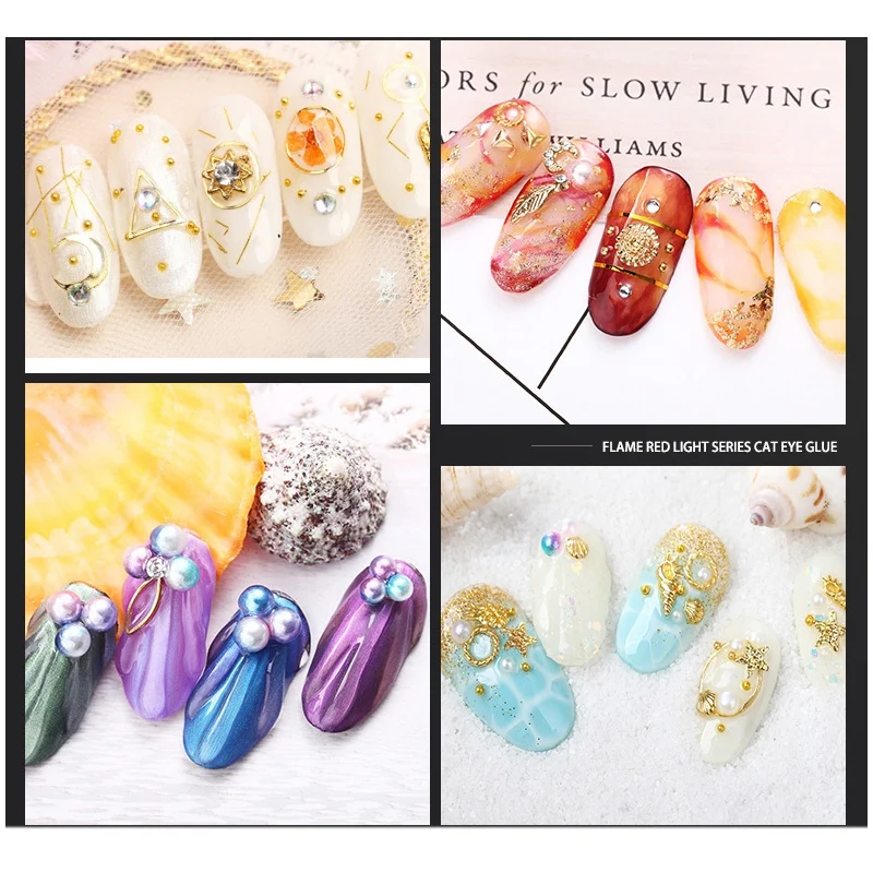 12 сеток золотые украшения для дизайна ногтей шпильки аксессуары маникюра