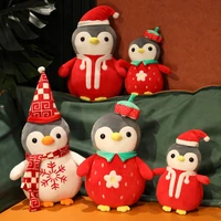 2535cm kawaii soft christmas penguin plush stuffed animal doll fashion toy for kids baby lovely girls christmas kids baby doll