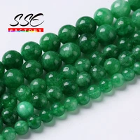 6 8 10mm natural green lace jades stone beads round loose beads for jewelry making diy charms bracelet accessories 15 wholesale