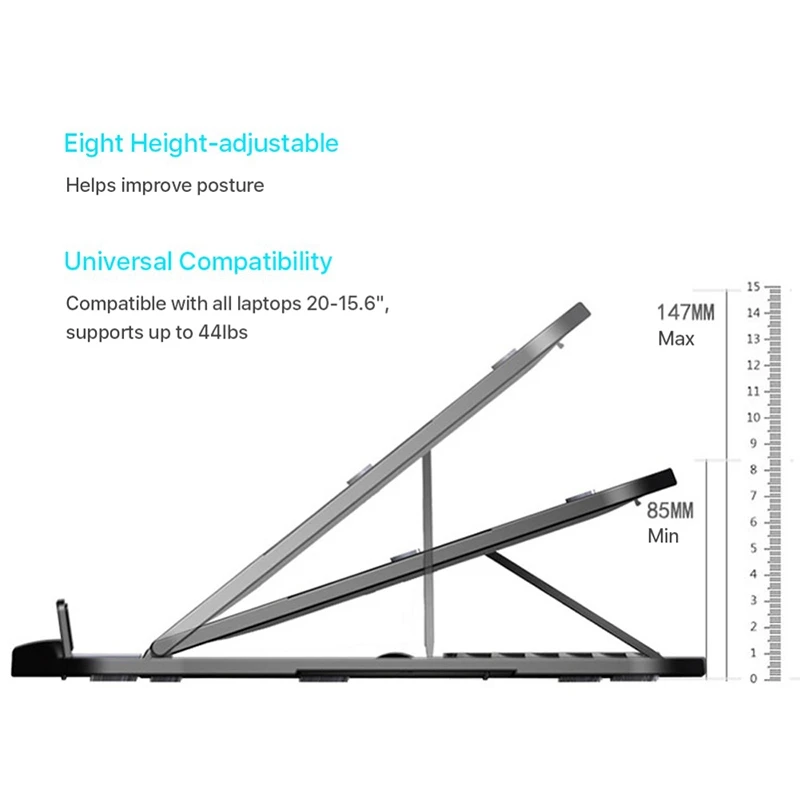 

Laptop Holder for Air Notebook Foldable Cooling Pad Laptop Stand Bracket Laptop Holder for PC Notebook