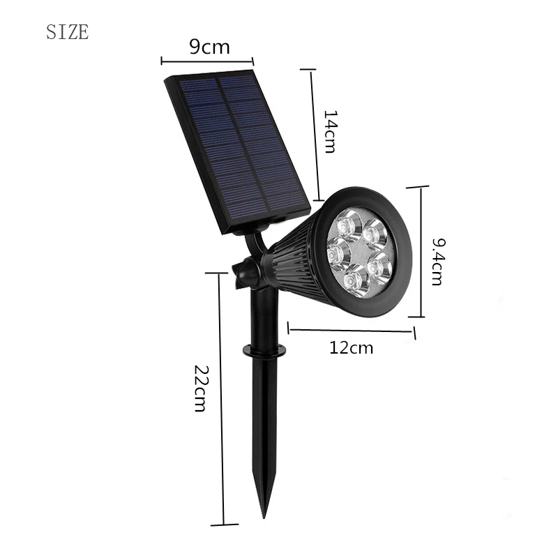 

Led Solar Lamp Outdoor Lighting Garden Decoration Luminaria Tuinverlichting Lampara Solaire 7 Colors Spotlight Power Waterproof