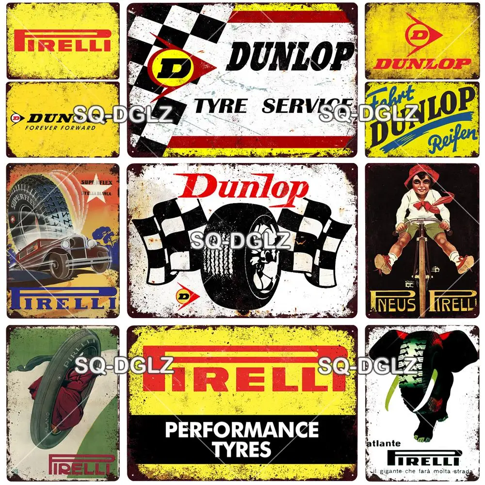 Винтажный металлический знак для моторных шин Настенный декор бара паба гаража