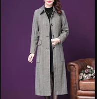 2021 winter slim long wool coat women single breasted office lady springautumn cashmere coats plus size 5xl womans clothes