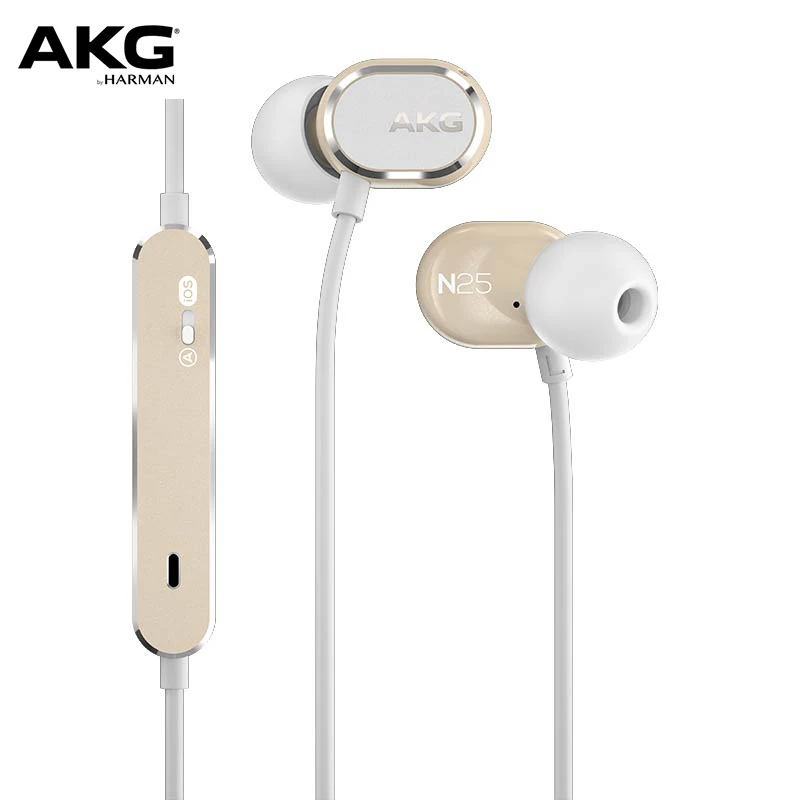 In-ear com Fio Fones de Ouvido com Microfone Fone de Ouvido de Alta Fidelidade para Android Original Música Iphone – Ipad Ipod Akg N25 Ios