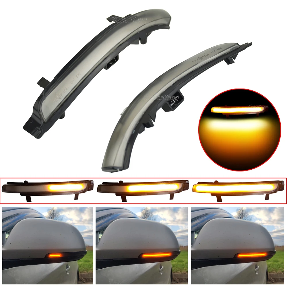 

Динамический светодиодный поворотник светильник для Skoda Octavia 2009-2013 превосходные 2008-2014 мигалка боковое зеркало индикатор вспышки последоват...