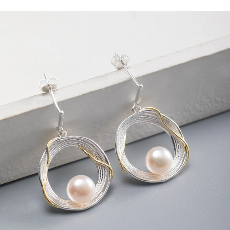 

Женские серьги ручной работы из серебра 925 пробы