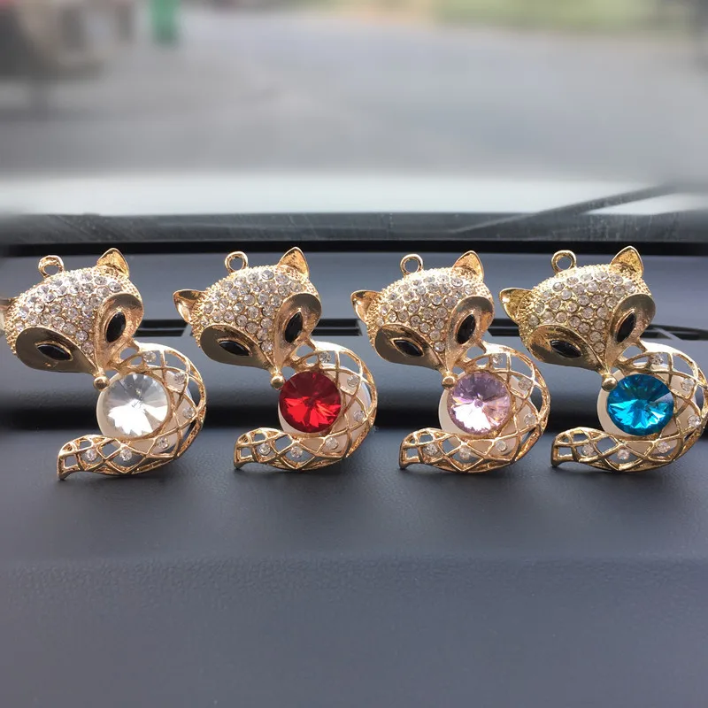 

Diamond Fox 2 Perfume Decoration Car Air Outlet Clip Air Freshener Car Interior Car Aroma Diffuser Car Accessories Pink Car