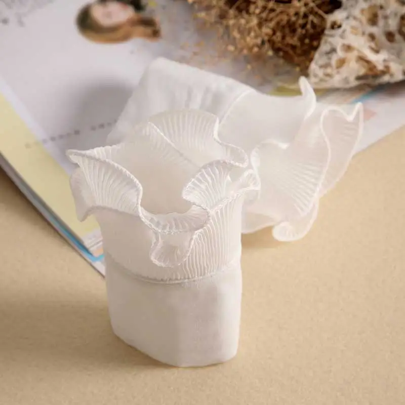 1 пара женские кружевные плиссированные с рюшами свитера фальшивыми