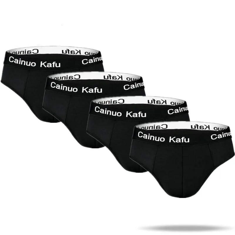 Трусы-брифы мужские из бамбука пикантное нижнее белье для геев 4 шт./лот